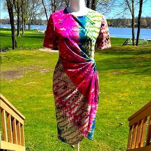 Tahari Arthur Levine beautiful wrap style dress 6-8